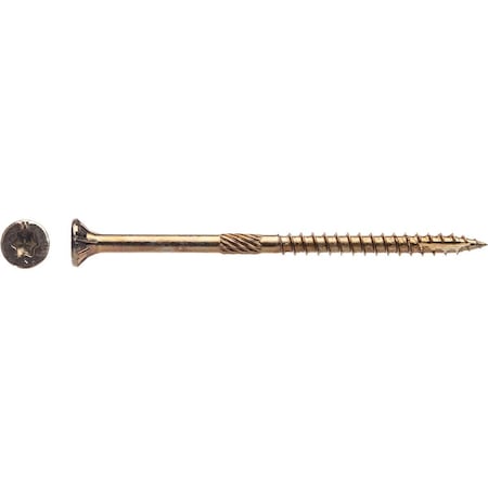 Big Timber No. 9 x 3 In. Yellow Zinc Flat Head Wood Screw, 390PK 5YTX93